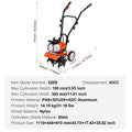43CC Gas Powered Tiller Cultivator 2-Stroke 4 Steel Tines