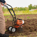 43CC Gas Powered Tiller Cultivator 2-Stroke 4 Steel Tines