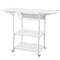 Heat Press Stand 3-Tier Foldable Wheeled Table White