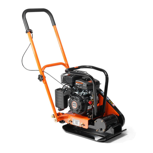 Plate Compactor, 2.8 HP 78.5CC Gas Engine 5,250 VPM, 870 kg Force Vibratory Compaction Tamper with 18.7 x 11.8 inch Plate for Walkways, Patios, Asphalts, Paver Landscaping