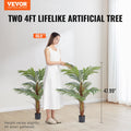 Artificial Palm Tree 1219mm Tall Faux PE Plant Anti-Tip Indoor Outdoor