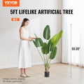 Artificial Birds Of Paradise Tree, 1.5m Tall Faux Plant, PE Material & Anti-Tip Tilt Protection Low-Maintenance Plant, Lifelike Green Fake Tree for Home Office Warehouse Decor Indoor Outdoor
