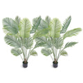 Artificial Palm Tree, 1.5m Tall Faux Plant, Secure PE Material & Anti-Tip Tilt Protection Low-Maintenance Plant, Lifelike Green Fake Tree for Home Office Warehouse Decor Indoor Outdoor