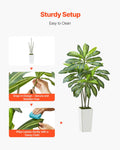 Articial Dracaena Tree 1524mm Fake Palm White Planter Faux Plant
