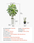 Articial Dracaena Tree 1524mm Fake Palm White Planter Faux Plant
