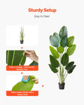 Artificial Bird of Paradise 1829mm 13 Trunks White Pot Fake Plant