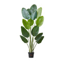 Artificial Bird of Paradise 1829mm 13 Trunks White Pot Fake Plant