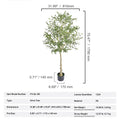 Artificial Olive Tree, 15.2cm Tall Faux Plant, Secure PE Material & Anti-Tip Tilt Protection Low-Maintenance Plant, Lifelike Green Fake Potted Tree for Home Office Warehouse Decor Indoor Outdoor
