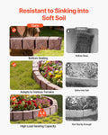 Fake Stone Landscape Edging 1190x100x155mm Brown Lawn