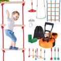 Ninja Warrior 15.24m Slackline 500lbs Capacity 10 Obstacles Outdoor