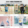 Ninja Warrior 15.24m Slackline 500lbs Capacity 10 Obstacles Outdoor