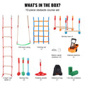 Ninja Warrior 15.24m Slackline 500lbs Capacity 10 Obstacles Outdoor