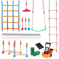 Ninja Warrior 15.24m Slackline 500lbs Capacity 10 Obstacles Outdoor