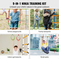 Ninja Warrior Obstacle Course 12 Pieces 2x19.8m Slackline 500lbs