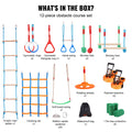 Ninja Warrior Obstacle Course 12 Pieces 2x19.8m Slackline 500lbs