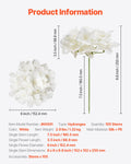 Artificial Flowers 105pc White Silk Hydrangea Fake Stems Bulk DIY