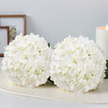 Artificial Flowers 105pc White Silk Hydrangea Fake Stems Bulk DIY
