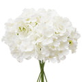 Artificial Flowers 105pc White Silk Hydrangea Fake Stems Bulk DIY