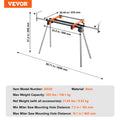 Mitre Saw Stand 300lbs Steel Collapsible Workbench Table