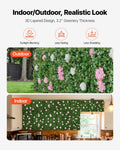VEVOR Artificial Flower Wall Backdrop 2pc 61x243.8cm Silk Floral Panel