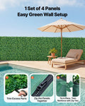 Artificial Plant Wall 4PC 61x243.8cm Boxwood Panels Privacy Hedge Fence