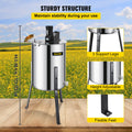 4 Frame Electric Honey Extractor 120W Beekeeping 2 Lids