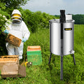 4 Frame Electric Honey Extractor 120W Beekeeping 2 Lids