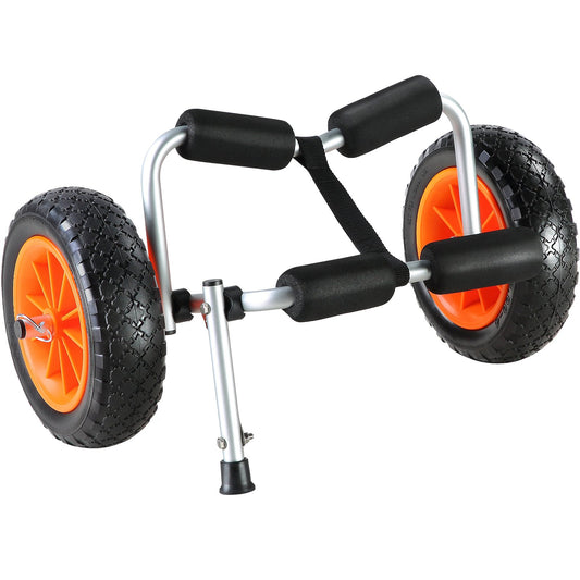 VEVOR Kayak Cart Canoe Carrier 250lbs Load 10" Solid Tires Foldable