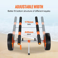 Adjustable Kayak Cart Canoe Boat Carrier 450lbs Load with 12'' Solid Tires