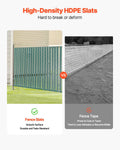 Chain Link Fence Slats 1.2m Green HDPE Privacy Bottom Locking