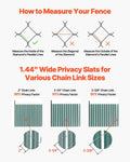 Chain Link Fence Slats 1.2m Green HDPE Privacy Bottom Locking