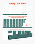 Chain Link Fence Slats 1.2m Green HDPE Privacy Bottom Locking