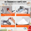 Electric Ice Crusher 220lbs/Hour 300W Snow Cone Maker 4 Blades