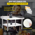 Stainless Steel Grill Stand Table 122x76x61cm Adjustable Shelf