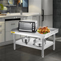 Stainless Steel Grill Stand Table 122x76x61cm Adjustable Shelf