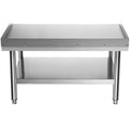 Stainless Steel Grill Stand Table 122x76x61cm Adjustable Shelf