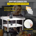Stainless Steel Grill Stand Table 152x76x61cm Adjustable Shelf