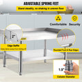 Stainless Steel Grill Stand Table 152x76x61cm Adjustable Shelf
