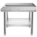 Stainless Steel Grill Stand Table 152x76x61cm Adjustable Shelf