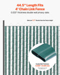 Chain Link Fence Slats 1.2m Green HDPE Privacy Bottom Lock