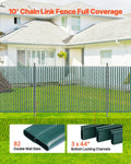 Chain Link Fence Slats 1.2m Green HDPE Privacy Bottom Lock