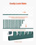 Chain Link Fence Slats 1.2m Green HDPE Privacy Bottom Lock
