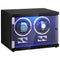 Dual Watch Winder Automatic 2 Motors Blue LED Black PU