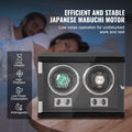 Dual Watch Winder Automatic 2 Motors Blue LED Black PU