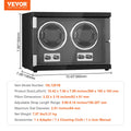 Dual Watch Winder Automatic 2 Motors Blue LED Black PU