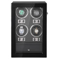 Watch Winder 4 Automatic Watches Black PU LED Light Mabuchi Motor