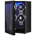Watch Winder 4 Automatic Watches Black PU LED Light Mabuchi Motor