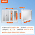 Concession Window Food Truck 1220x915mm Aluminum 4 Sliding