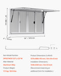 Concession Window 1346x838mm Aluminum Food Truck Service 4x Sliding