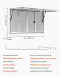 Concession Window 1524x915mm Aluminium Alloy Food Truck Service
